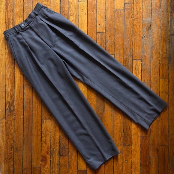 Rare Vintage 1960s Yves Saint Laurent‎ Paris Rive Gauche Women Charcoal Pants - Picture 1 of 7